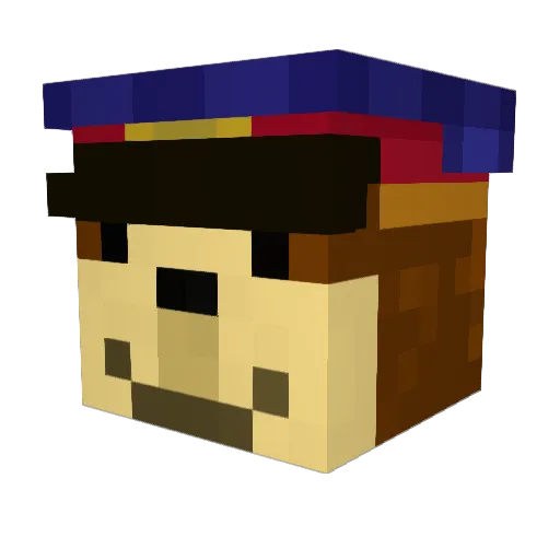figbeee Minecraft avatar head, 3D render