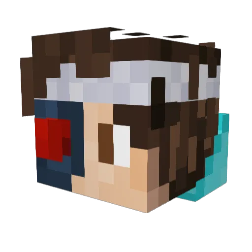 figgles247 Minecraft avatar head, 3D render