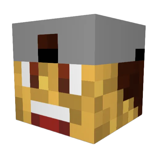 fightersimon Minecraft avatar head, 3D render