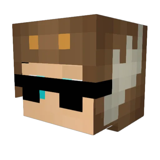 fightflash Minecraft avatar head, 3D render