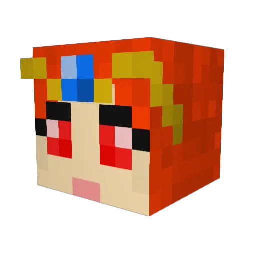 figkid Minecraft avatar head, 3D render