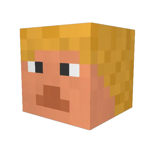figlz Minecraft avatar head, 3D render