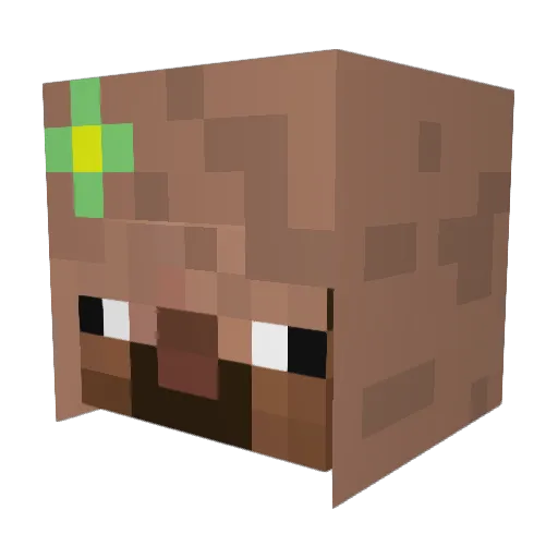 fign Minecraft avatar head, 3D render