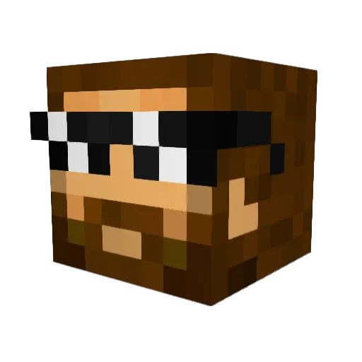 fignewtonman Minecraft avatar head, 3D render