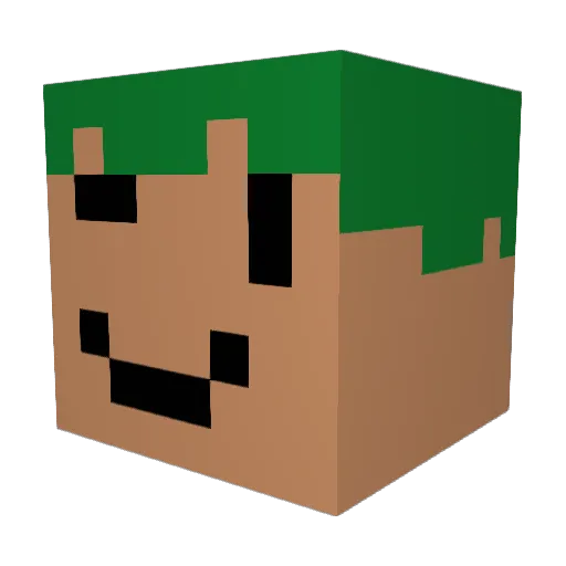 figomagic Minecraft avatar head, 3D render
