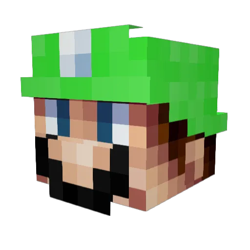 figxz Minecraft avatar head, 3D render