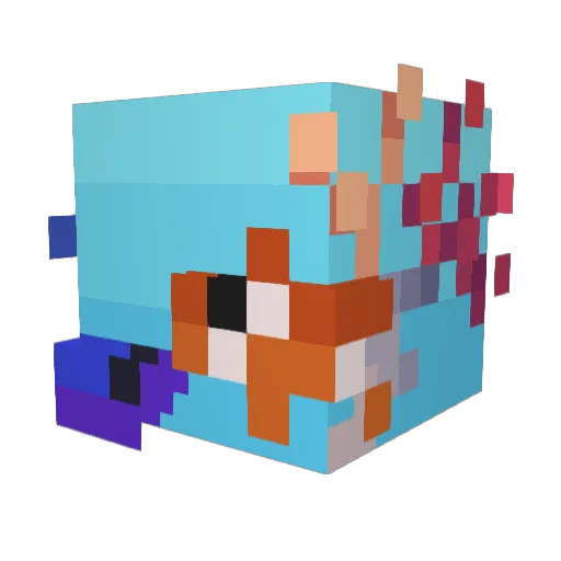 fiherman_ Minecraft avatar head, 3D render