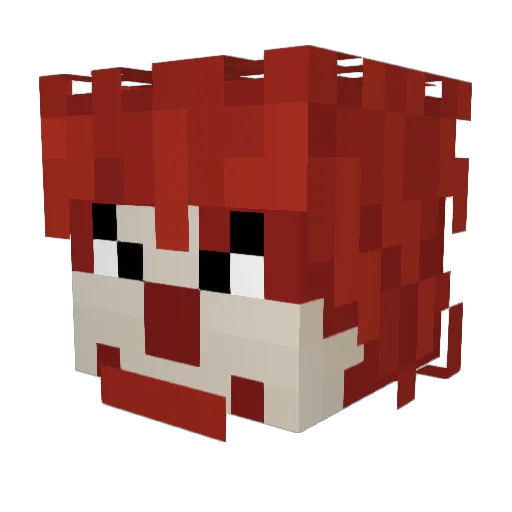 fiizpop Minecraft avatar head, 3D render