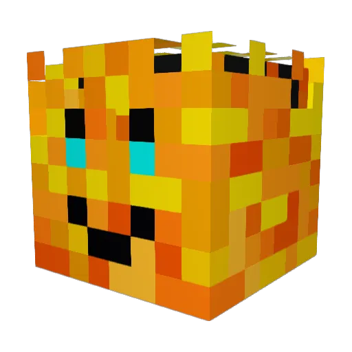 fiji23 Minecraft avatar head, 3D render