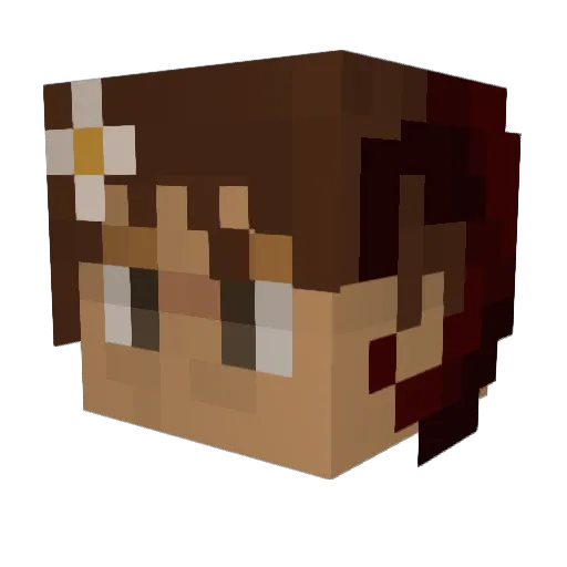 fijiiji Minecraft avatar head, 3D render