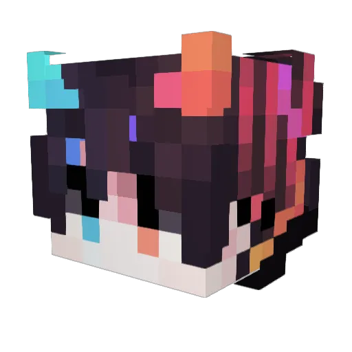 fikpb Minecraft avatar head, 3D render