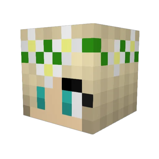 filantro Minecraft avatar head, 3D render