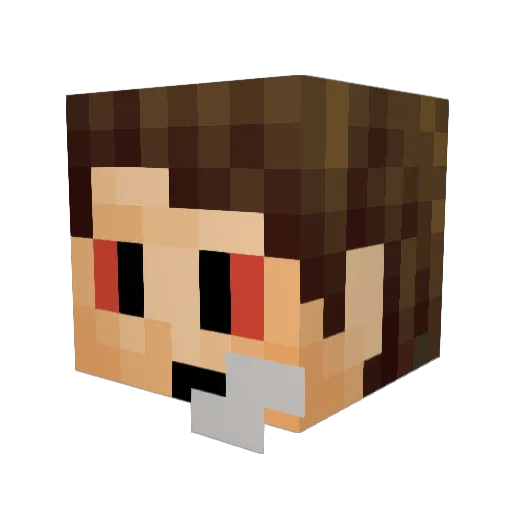 filashh Minecraft avatar head, 3D render