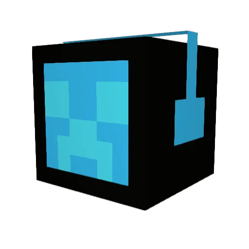 filcan Minecraft avatar head, 3D render