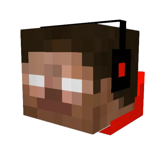 filecheta Minecraft avatar head, 3D render