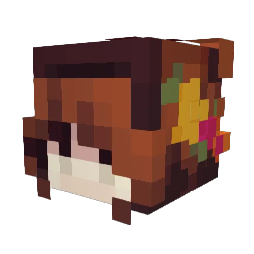 filehasbeenfound Minecraft avatar head, 3D render