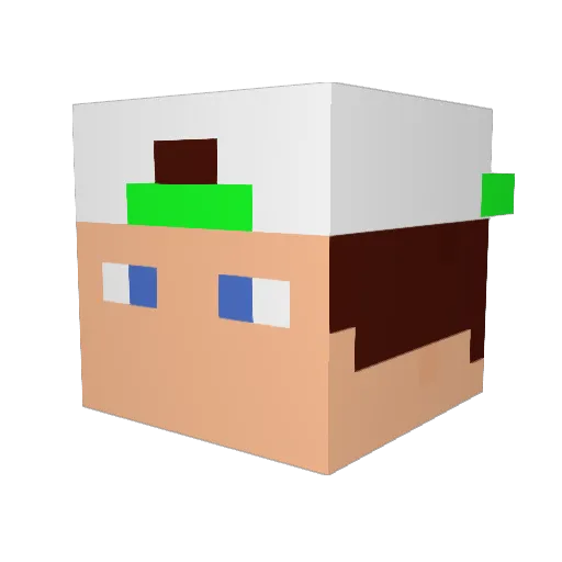 fileoseinas Minecraft avatar head, 3D render