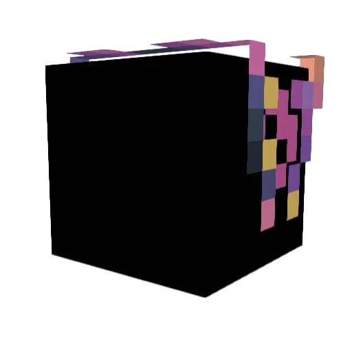 filiemax Minecraft avatar head, 3D render