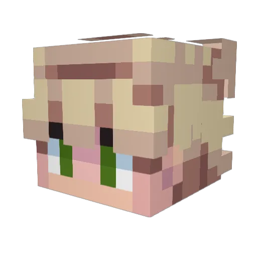 filip_choco Minecraft avatar head, 3D render
