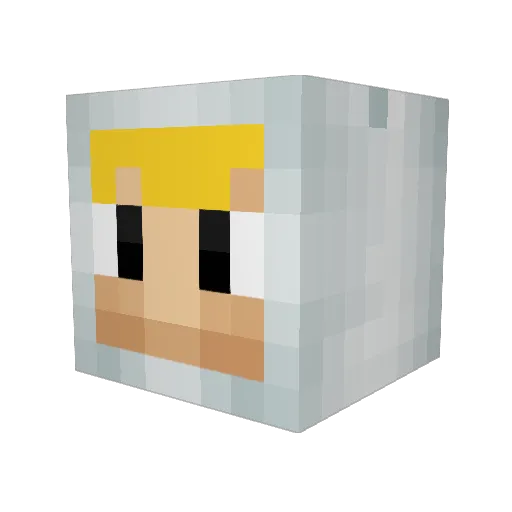 filipagge Minecraft avatar head, 3D render