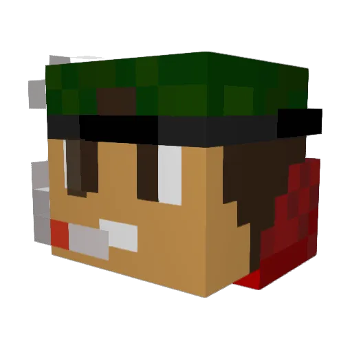 filipeklaska Minecraft avatar head, 3D render