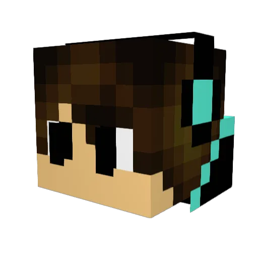 filipl00 Minecraft avatar head, 3D render