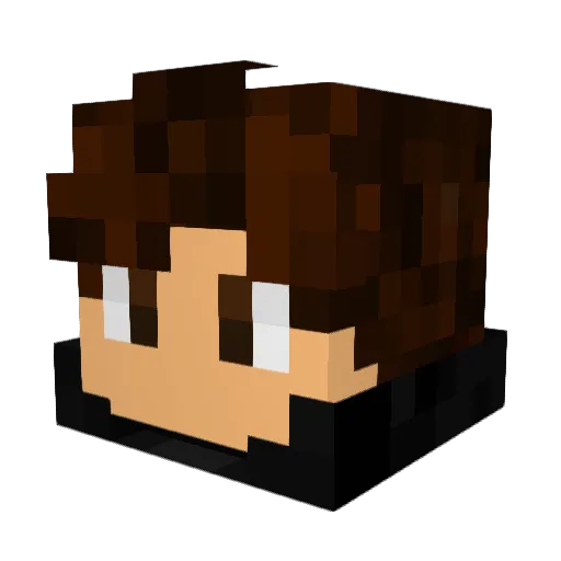 filipolol Minecraft avatar head, 3D render