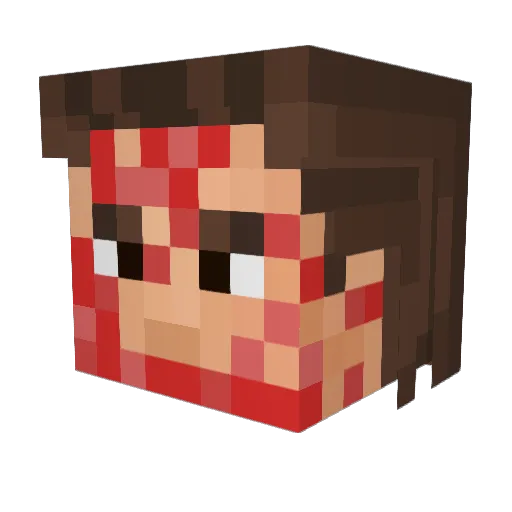 filiyu Minecraft avatar head, 3D render
