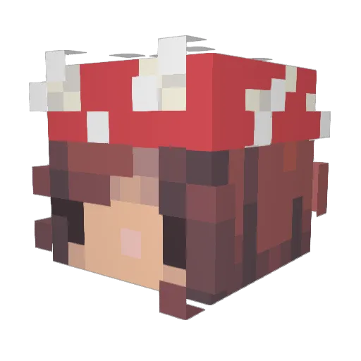 filizates Minecraft avatar head, 3D render