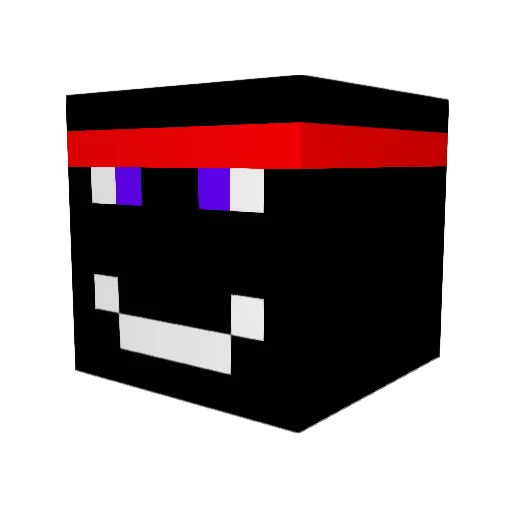 fille1000 Minecraft avatar head, 3D render