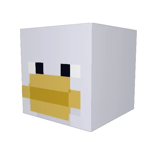 filledineyebrows Minecraft avatar head, 3D render