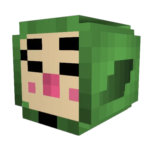 filllamar Minecraft avatar head, 3D render