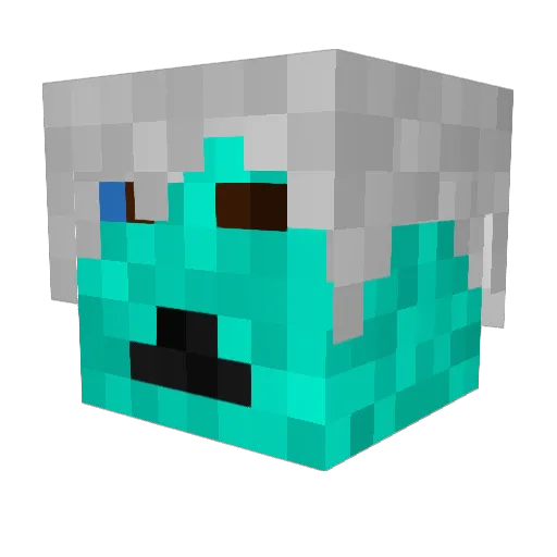 filmiss Minecraft avatar head, 3D render