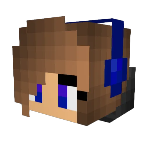 filounako Minecraft avatar head, 3D render