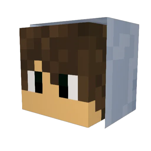 filoutch Minecraft avatar head, 3D render