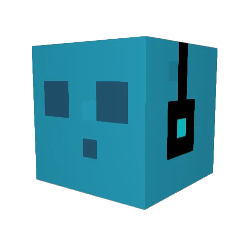 filthypet Minecraft avatar head, 3D render