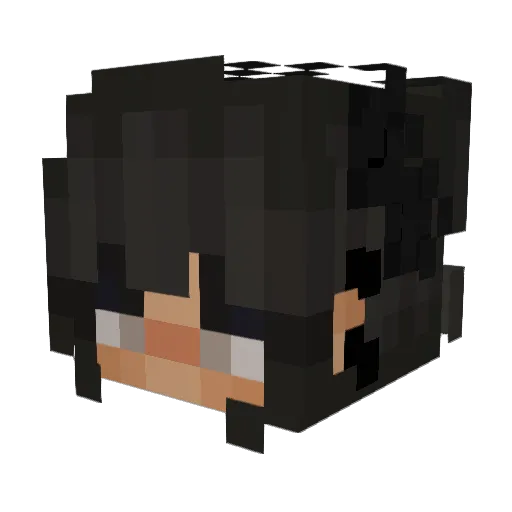fimita Minecraft avatar head, 3D render