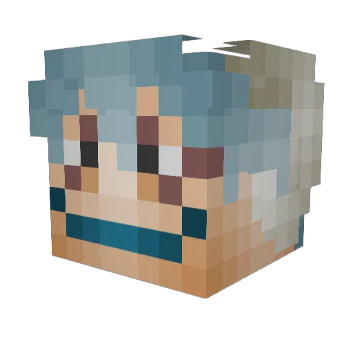 fin_hornet Minecraft avatar head, 3D render