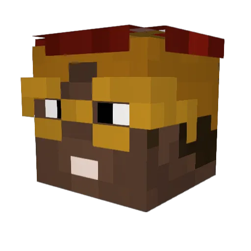 finalfear Minecraft avatar head, 3D render