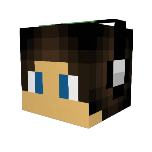 finanders Minecraft avatar head, 3D render