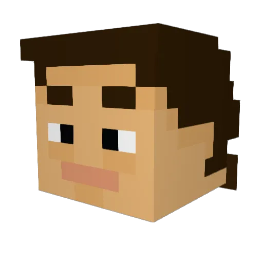 finbar_C_123 Minecraft avatar head, 3D render