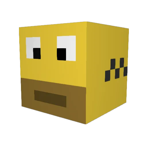 finbio64 Minecraft avatar head, 3D render