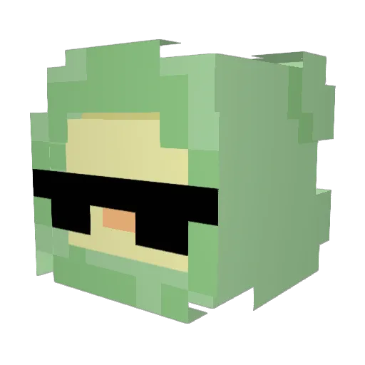 findetNori Minecraft avatar head, 3D render