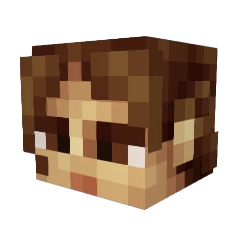 fineherb Minecraft avatar head, 3D render