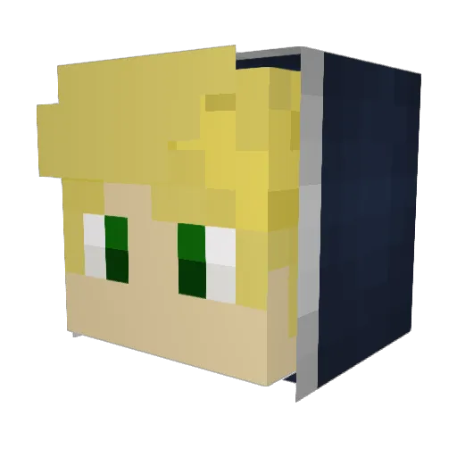 finestblocks Minecraft avatar head, 3D render