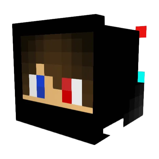 finfee Minecraft avatar head, 3D render
