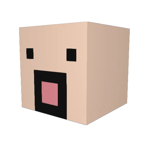 finishingknight Minecraft avatar head, 3D render