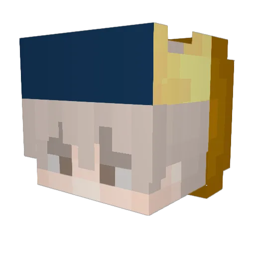 finkto Minecraft avatar head, 3D render