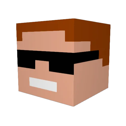 finlay3 Minecraft avatar head, 3D render