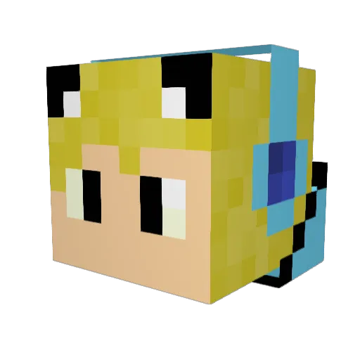finleyrid Minecraft avatar head, 3D render